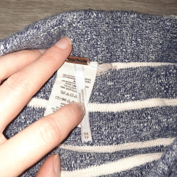 Free People Knit Asymmetrical Striped Mini Skirt - Picture 4 of 4